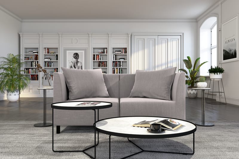 Noelia Modulsofa 2-pers - Hørgrå - Møbler - Sofaer - Modulsofaer - Komplet modulsofa