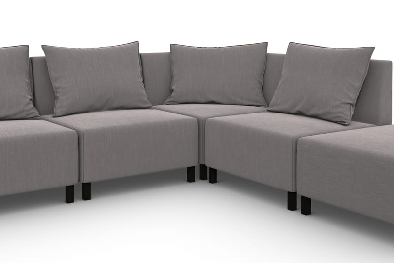 Noelia Modulsofa med Chaiselong Vendbar - Hørgrå - Møbler - Sofaer - Modulsofaer - Komplet modulsofa