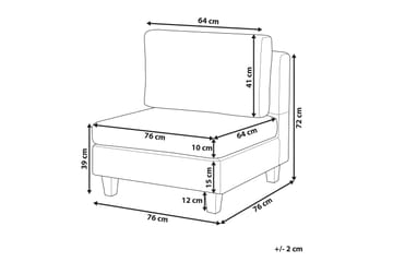 Skintebo Modulsofa - Sort - Møbler - Sofaer - Modulsofaer - Midtermodul