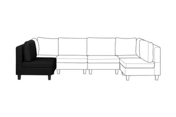 Skintebo Modulsofa - Sort - Møbler - Sofaer - Modulsofaer - Midtermodul