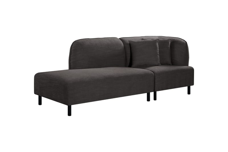 Space 2-Pers. Modulsofa med Chaiselong - Mørkegrå - Komplet modulsofa