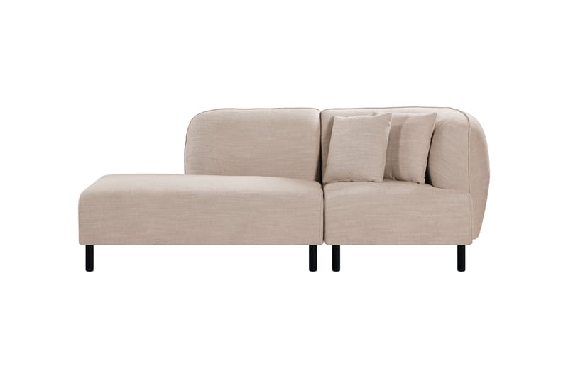 Space 2-Pers. Modulsofa med Chaiselong - Beige - Møbler - Sofaer - Modulsofaer - Komplet modulsofa