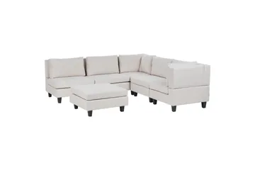 Komplett modulsoffa Beige, Black - Møbler - Sofaer - Modulsofaer - Komplet modulsofa