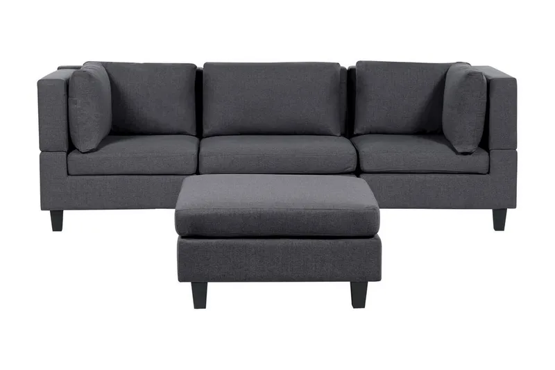 Komplett modulsoffa Grå, Svart - Møbler - Sofaer - Modulsofaer - Komplet modulsofa