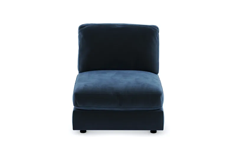 Arken 1-personers Midtermodul i Fløjl 90 cm bred - Blå - Møbler - Sofaer - Modulsofaer - Midtermodul