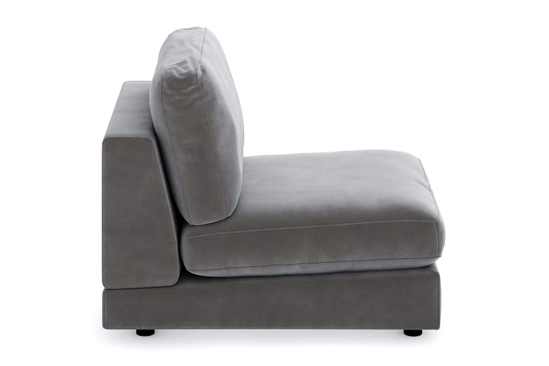 Arken 1-personers Midtermodul i Fløjl 70 cm bred - Mørkegrå - Møbler - Sofaer - Modulsofaer - Midtermodul