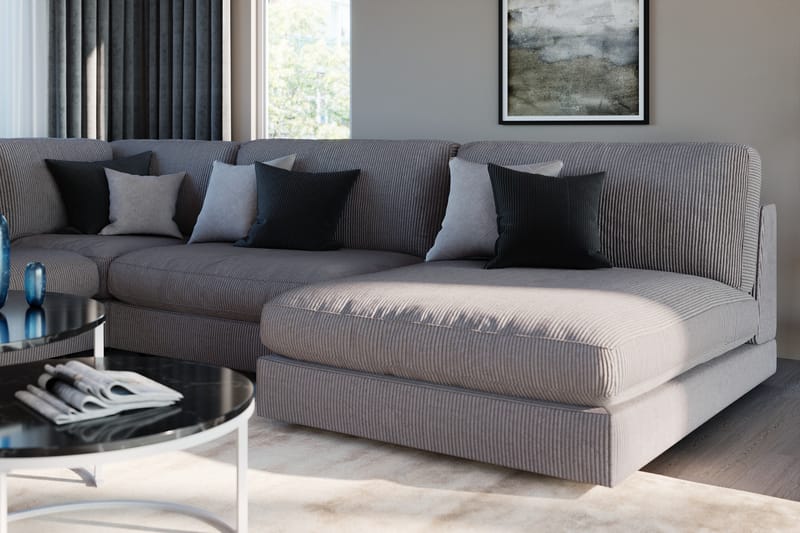 Arken 1-personers Midtermodul i Manchester 70 cm bred - Mørkegrå - Møbler - Sofaer - Modulsofaer - Midtermodul
