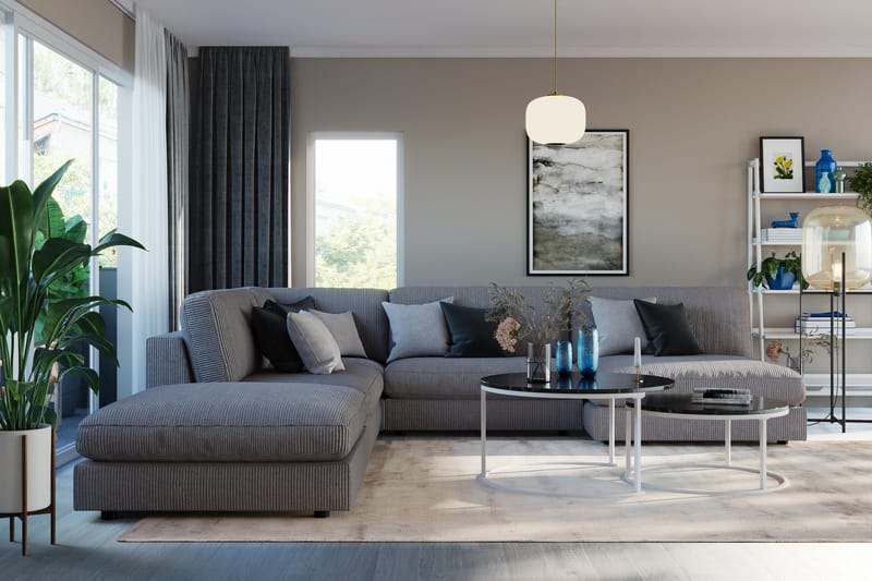 Arken 1-personers Midtermodul i Manchester 90 cm bred - Mørkegrå - Møbler - Sofaer - Modulsofaer - Midtermodul