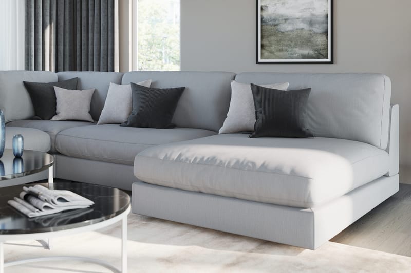 Arken 1-personers Midtermodul i Stof 90 cm bred - Grå - Møbler - Sofaer - Modulsofaer - Midtermodul