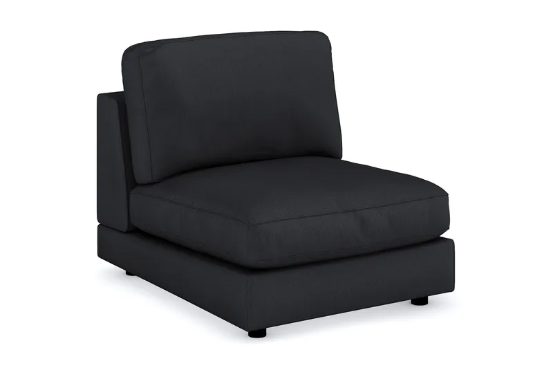 Arken 1-personers Midtermodul i Stof 90 cm bred - Sort - Møbler - Sofaer - Modulsofaer - Midtermodul
