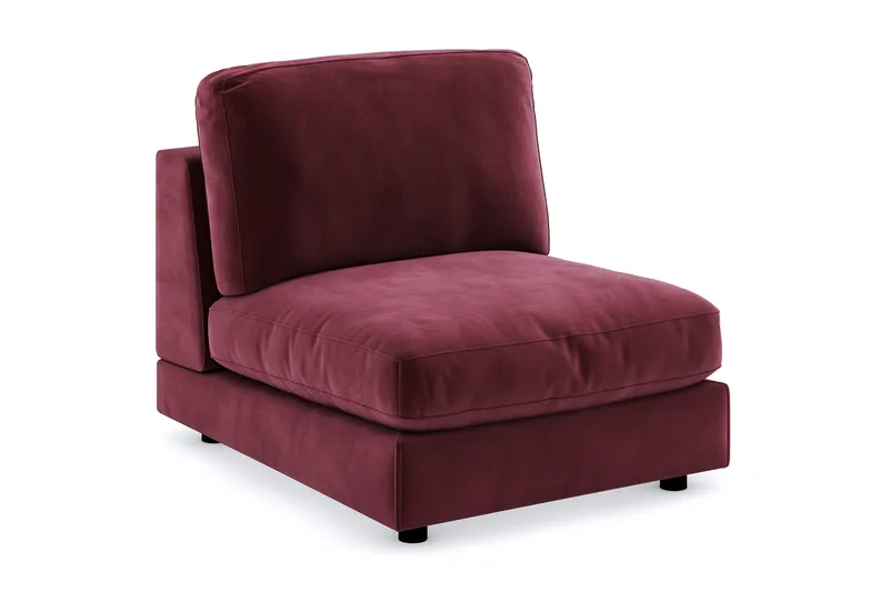 Arken 1-personers Midtermodul i Fløjl 90 cm bred - Lilla - Møbler - Sofaer - Modulsofaer - Midtermodul