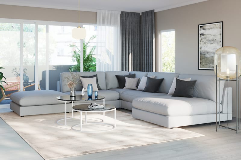 Arken 1-personers Midtermodul i Stof 90 cm bred - Grå - Møbler - Sofaer - Modulsofaer - Midtermodul