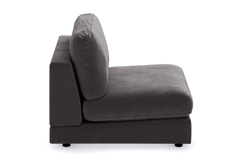 Arken 1-personers Midtermodul i Fløjl 90 cm bred - Mørkegrå - Møbler - Sofaer - Modulsofaer - Midtermodul