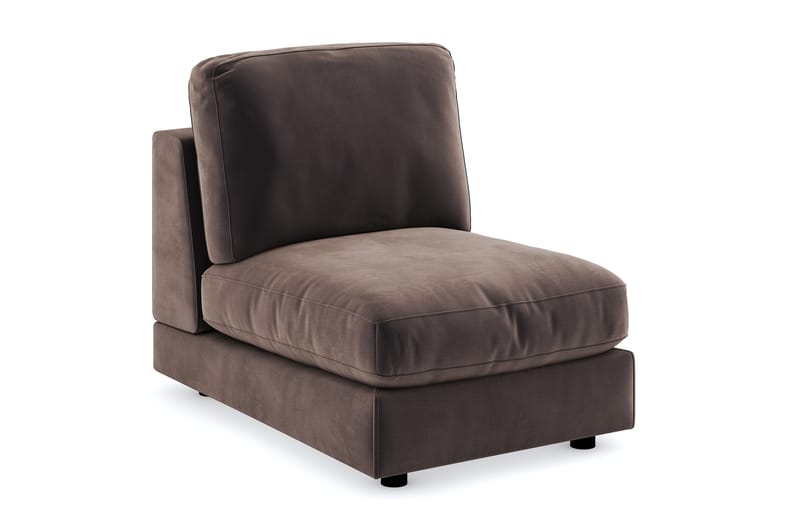 Arken 1-personers Midtermodul i Fløjl 70 cm bred - Brun - Møbler - Sofaer - Modulsofaer - Midtermodul