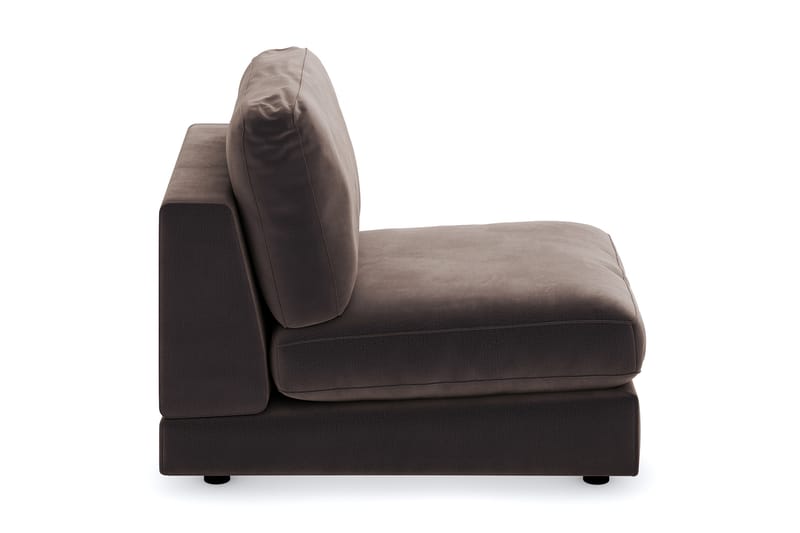 Arken 1-personers Midtermodul i Fløjl 70 cm bred - Brun - Møbler - Sofaer - Modulsofaer - Midtermodul