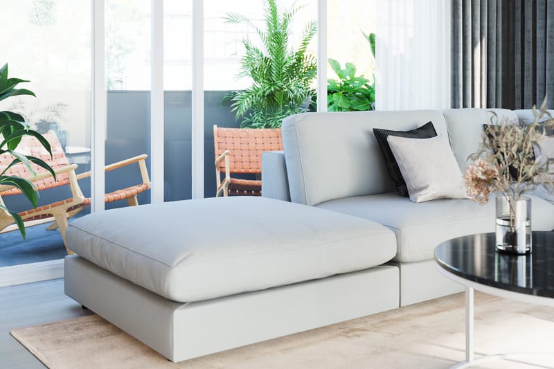 Arken 1-personers Midtermodul i Stof 90 cm bred - Lysegrå - Møbler - Sofaer - Modulsofaer - Midtermodul