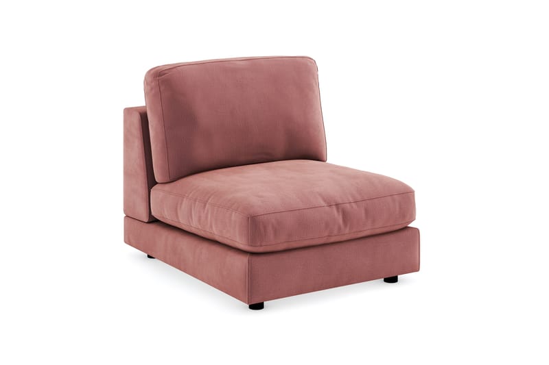 Arken 1-personers Midtermodul i Fløjl 90 cm bred - Rosa - Møbler - Sofaer - Modulsofaer - Midtermodul