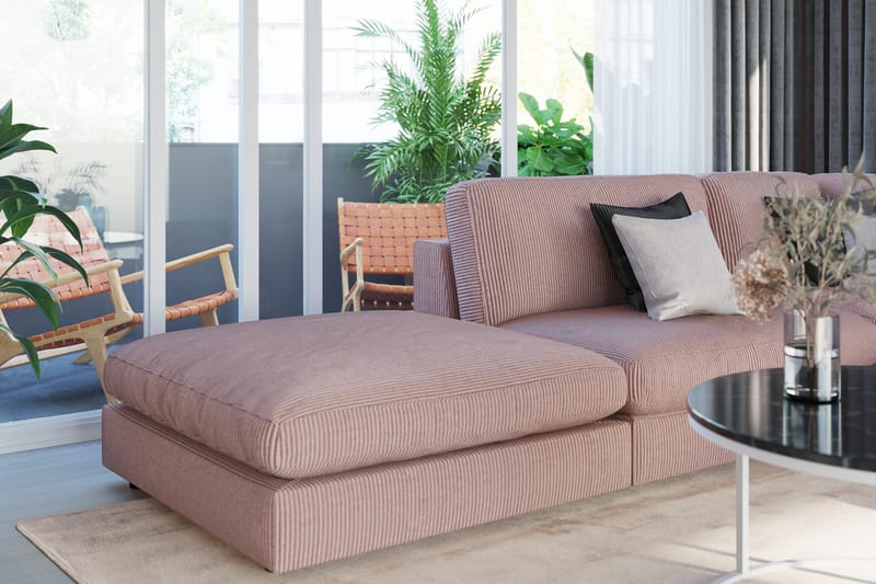 Arken 1-personers Midtermodul i Manchester 70 cm bred - Rosa - Møbler - Sofaer - Modulsofaer - Midtermodul