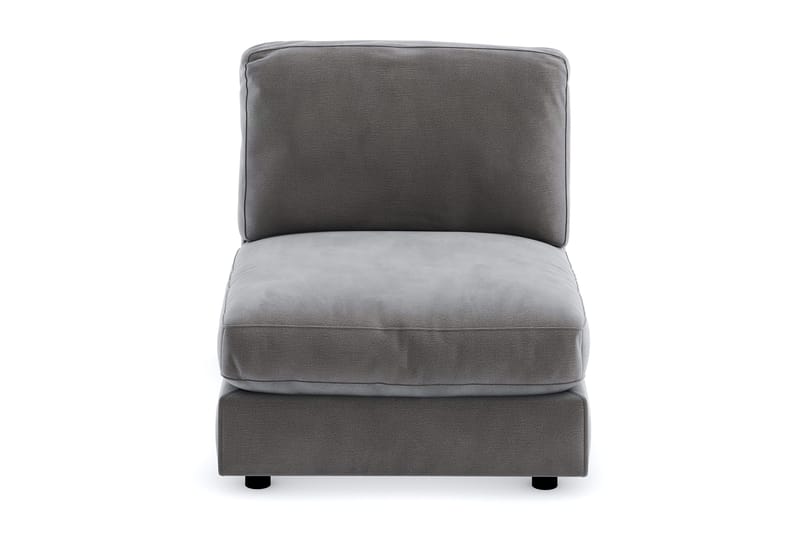 Arken 1-personers Midtermodul i Fløjl 90 cm bred - Mørkegrå - Møbler - Sofaer - Modulsofaer - Midtermodul