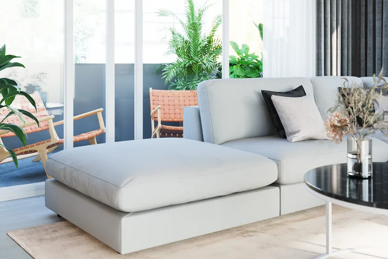 Arken 1-personers Midtermodul i Stof 70 cm bred - Beige - Møbler - Sofaer - Modulsofaer - Midtermodul