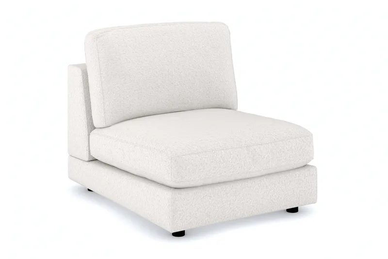 Arken 1-personers Midtermodul i Bouclé 90 cm bred, Hvid