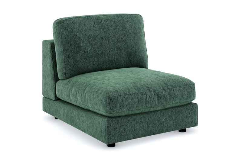 Arken 1-personers Midtermodul i Fløjl 90 cm bred, Mørkegrøn