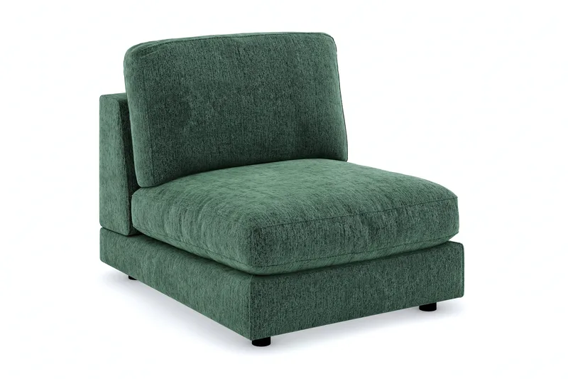 Arken 1-personers Midtermodul i Fløjl 90 cm bred, Mørkegrøn