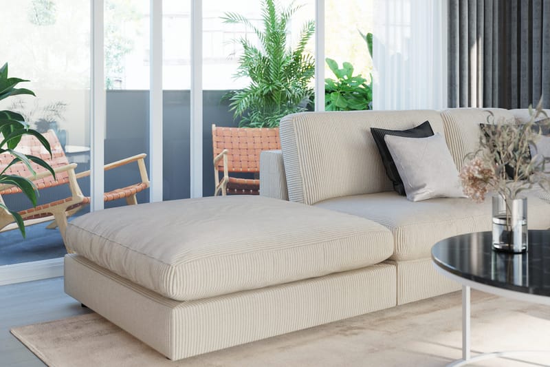 Arken 1-personers Midtermodul i Manchester 70 cm bred - Beige - Møbler - Sofaer - Modulsofaer - Midtermodul