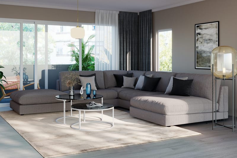 Arken 1-personers Midtermodul i Manchester 90 cm bred - Mørkegrå - Møbler - Sofaer - Modulsofaer - Midtermodul