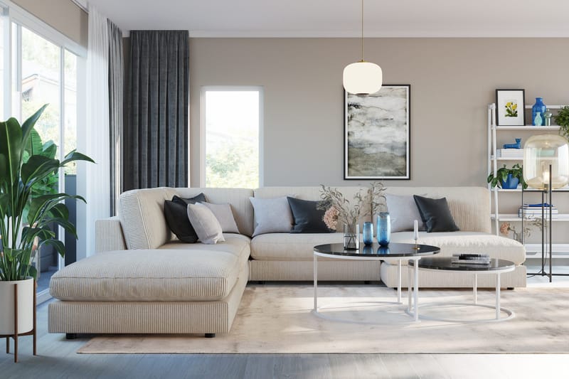 Arken 1-personers Midtermodul i Manchester 70 cm bred - Beige - Møbler - Sofaer - Modulsofaer - Midtermodul