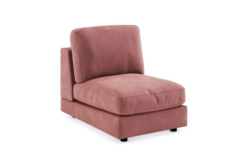 Arken 1-personers Midtermodul i Fløjl 70 cm bred - Rosa - Møbler - Sofaer - Modulsofaer - Midtermodul