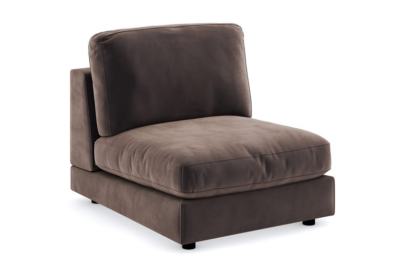 Arken 1-personers Midtermodul i Fløjl 90 cm bred, Brun