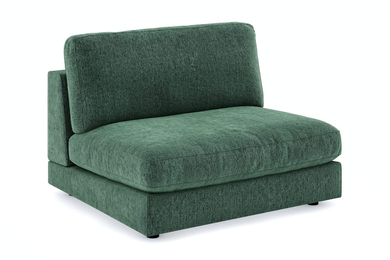 Arken 2-personers Midtermodul i Fløjl 120 cm bred, Mørkegrøn