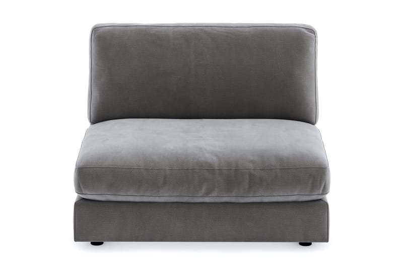 Arken 2-personers Midtermodul i Fløjl 120 cm bred - Mørkegrå - Møbler - Sofaer - Modulsofaer - Midtermodul