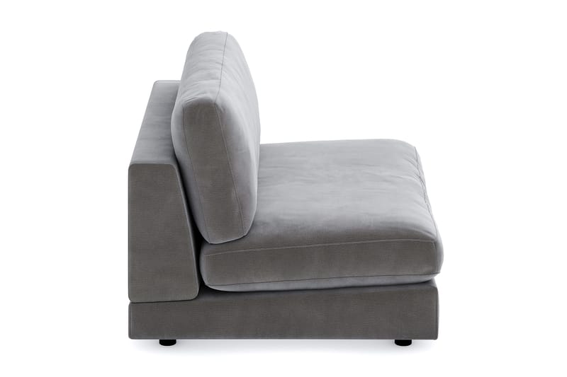 Arken 2-personers Midtermodul i Fløjl 120 cm bred - Mørkegrå - Møbler - Sofaer - Modulsofaer - Midtermodul