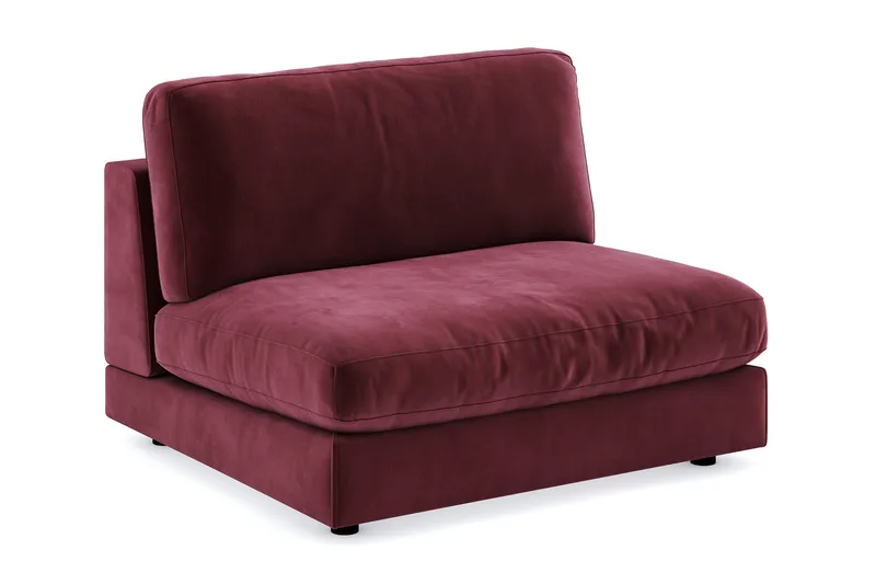 Arken 2-personers Midtermodul i Fløjl 120 cm bred - Lilla - Møbler - Sofaer - Modulsofaer - Midtermodul