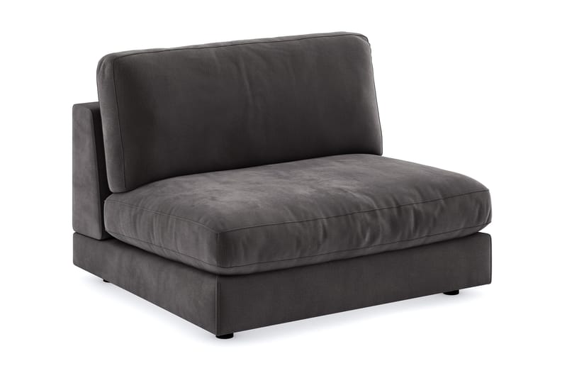 Arken 2-personers Midtermodul i Fløjl 120 cm bred - Mørkegrå - Møbler - Sofaer - Modulsofaer - Midtermodul