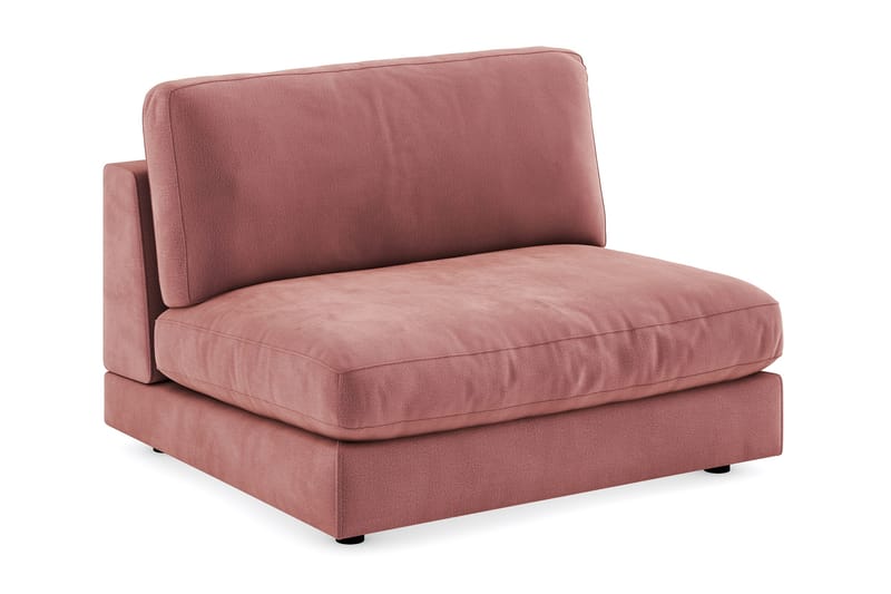 Arken 2-personers Midtermodul i Fløjl 120 cm bred - Rosa - Møbler - Sofaer - Modulsofaer - Midtermodul