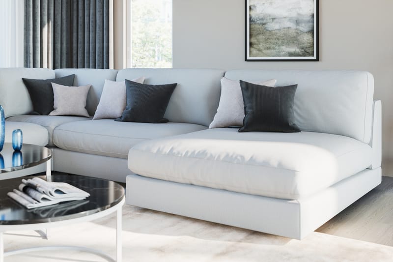 Arken 2-personers Midtermodul i Stof 120 cm bred - Lysegrå - Møbler - Sofaer - Modulsofaer - Midtermodul