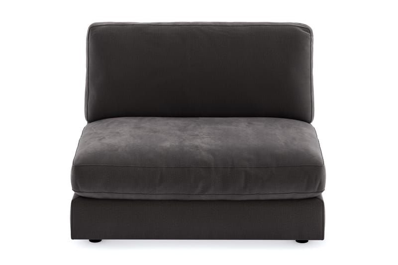 Arken 2-personers Midtermodul i Fløjl 120 cm bred - Mørkegrå - Møbler - Sofaer - Modulsofaer - Midtermodul