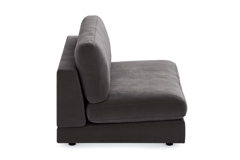 Arken 2-personers Midtermodul i Fløjl 120 cm bred - Mørkegrå - Møbler - Sofaer - Modulsofaer - Midtermodul