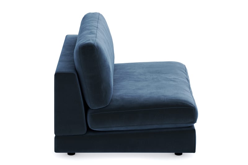 Arken 2-personers Midtermodul i Fløjl 120 cm bred - Blå - Møbler - Sofaer - Modulsofaer - Midtermodul