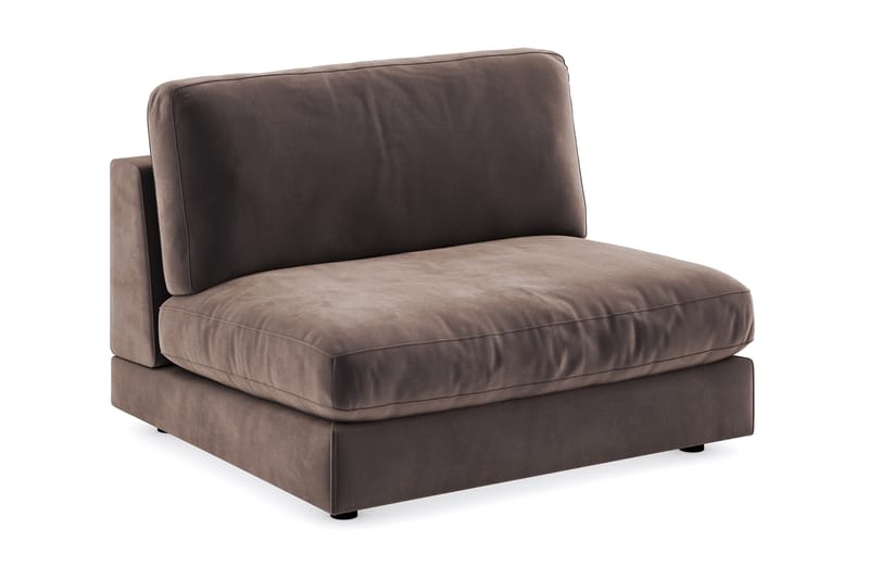 Arken 2-personers Midtermodul i Fløjl 120 cm bred - Brun - Møbler - Sofaer - Modulsofaer - Midtermodul