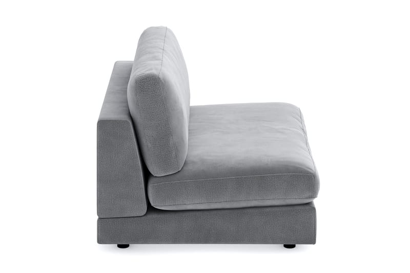 Arken 2-personers Midtermodul i Fløjl 120 cm bred - Lysegrå - Møbler - Sofaer - Modulsofaer - Midtermodul