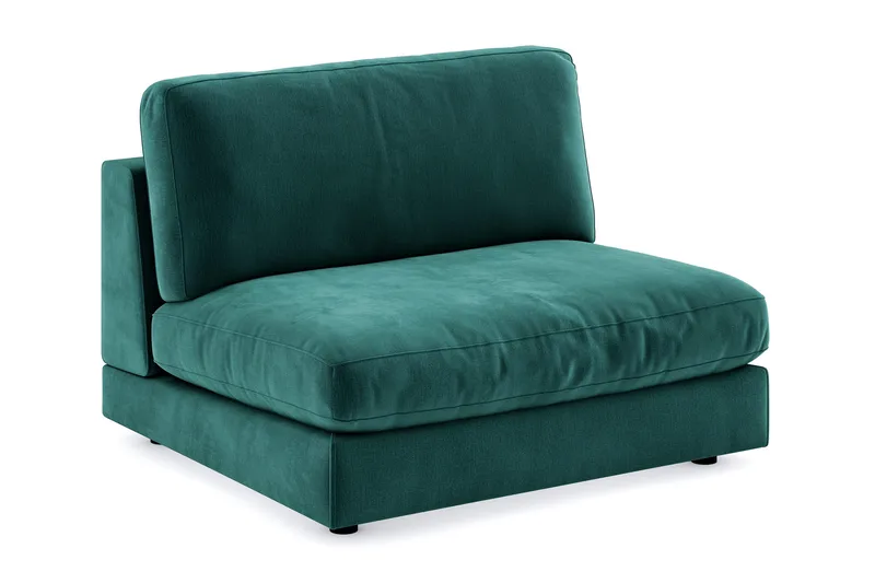 Arken 2-personers Midtermodul i Fløjl 120 cm bred - Grøn - Møbler - Sofaer - Modulsofaer - Midtermodul