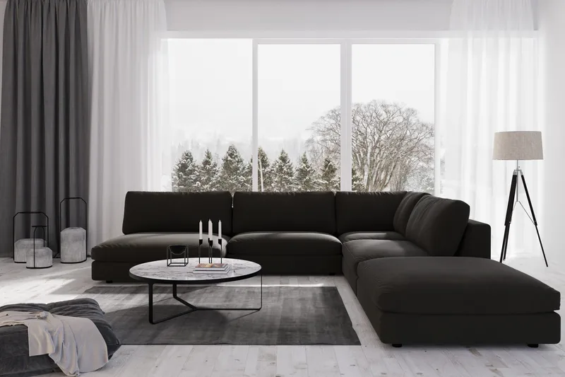 Arken 2-personers Midtermodul i Stof 120 cm bred - Lysegrå - Møbler - Sofaer - Modulsofaer - Midtermodul