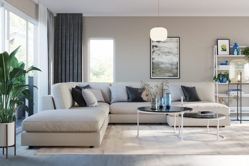 Arken 2-personers Midtermodul i Stof 120 cm bred - Beige - Møbler - Sofaer - Modulsofaer - Midtermodul