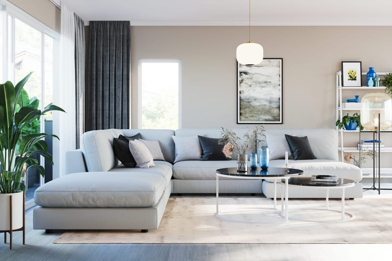 Arken 2-personers Midtermodul i Stof 120 cm bred - Lysegrå - Møbler - Sofaer - Modulsofaer - Midtermodul