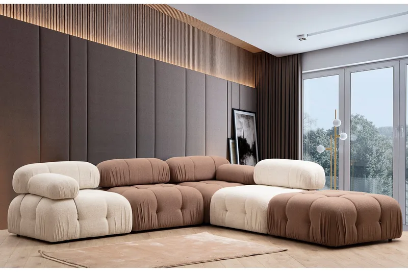Belgin Midtermodul 95 cm - Cream - Møbler - Sofaer - Modulsofaer - Midtermodul