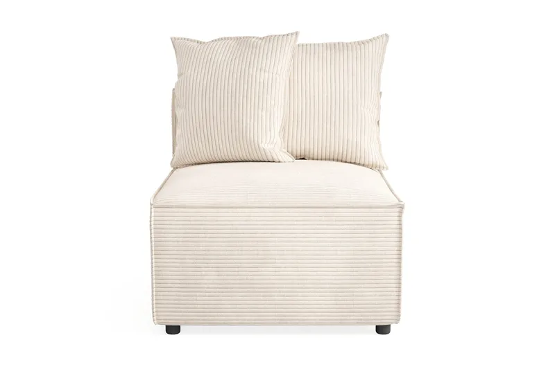 Cubo 1-personers Midtermodul i Manchester 80 cm bred - Beige - Møbler - Sofaer - Modulsofaer - Midtermodul